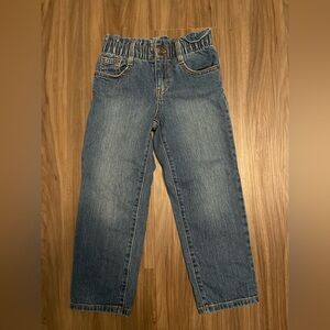 Cat & Jack Elastic Paperback Waist wide leg Blue Jeans size 7-NWOT